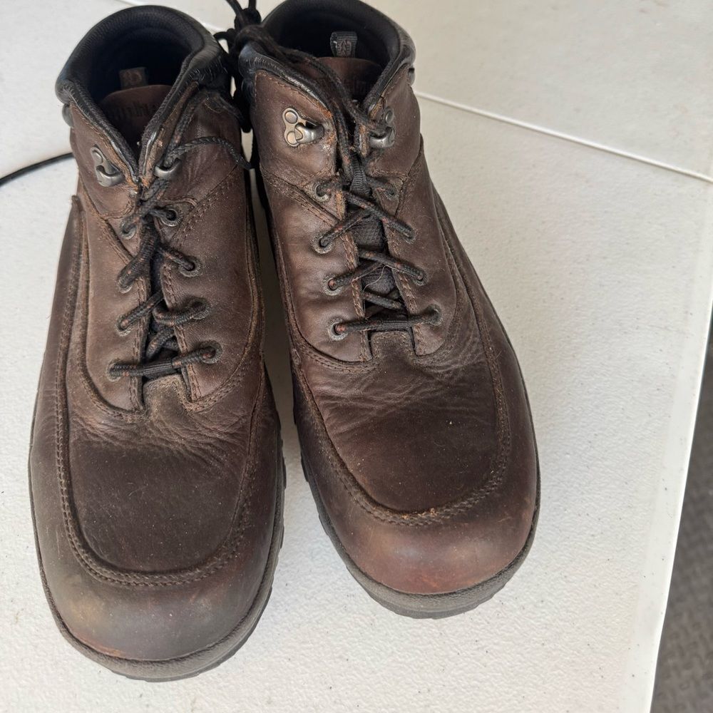 Dunham Mens Rutland Adventure Waterproof Oxford Brown Leather Lace Up sz 11